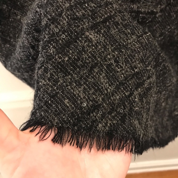 Burberry Wool Blend Pencil Skirt Plaid Sequin 12 - Picture 3 of 12